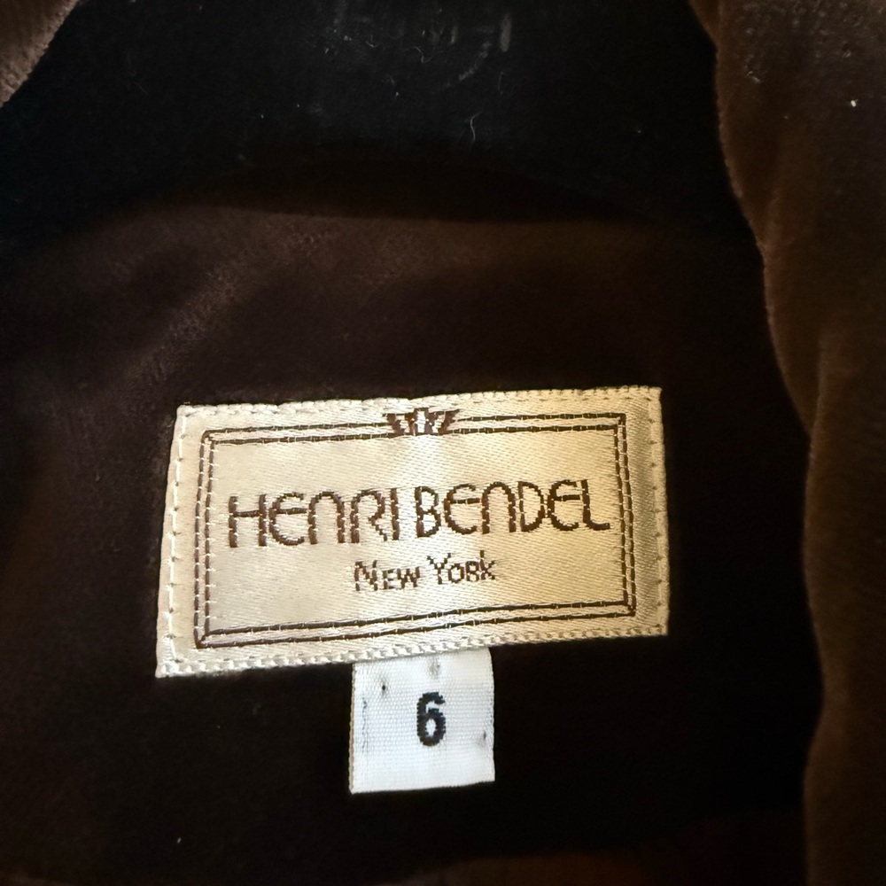 Henri Bendel Velvet Blazer Rich Brown Color Size 6. Excellent condition. - Picture 7 of 8